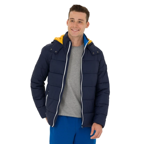 Erkek Lacivert Mont - Resim 4