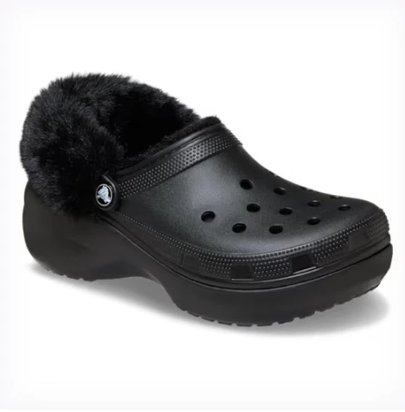 Crocs Classic Platform Fuzz Lined Clog Kadın Terlik 212854 ürün görseli 1