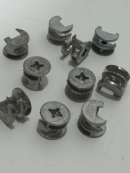 Minifix Gövde 15x12mm - Mobilya Dolap Birleştirme Bağlantı Vidası 10 Adet - Resim 4