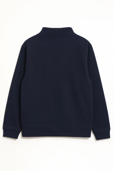 Kadın Fermuarlı İçi Polarlı Sweatshirt - 3