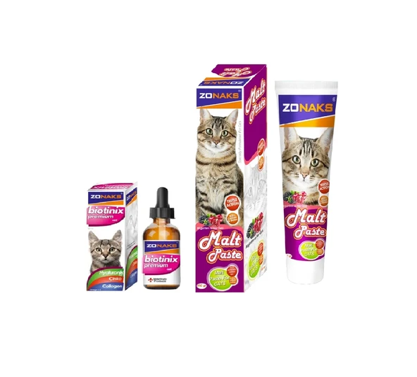 Biotinix Premium Cat (Tüy Dökülmesine Son Verin ) ve Malt Paste Tüy Yumağı Önleyici ürün görseli