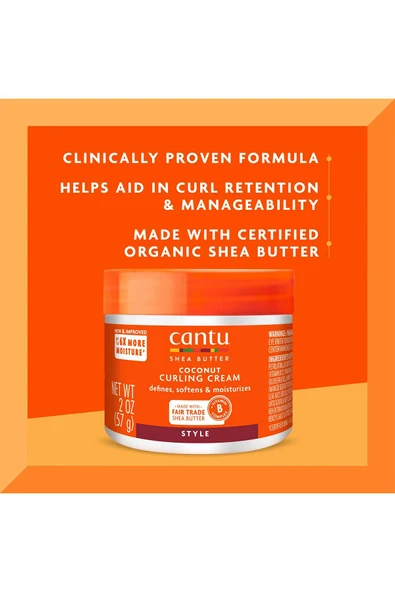 Cantu Coconut Bukle Belirginleştirici Durulanmayan Saç Kremi 57GR - 4