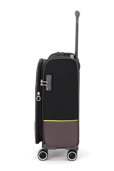 Pierre Cardin Ultra Light Hafif Lüx Kumaş Kabin Boy Valiz Siyah 04PC8200 - Resim 3