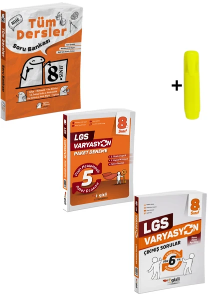 Lgs Varyasyon 5 Li Deneme Çıkmış Sorular Tüm Dersler Seti 3 Kitap Gizli Yayınları ürün görseli