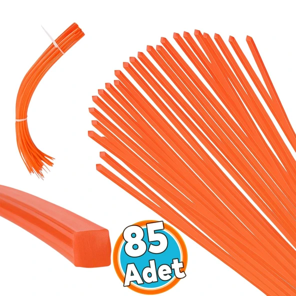 Kare Çubuk Motorlu Tırpan Misinası Bahçe Dayanıklı Ot Biçme İpi Çubuk 4 mm (28 cm) Hazır 85 Adet