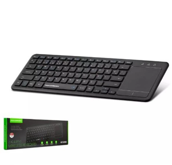 HADRON HDX2505 BLUETOOTH + WIRELESS KLAVYE + TOUCH PAD Q SİYAH ürün görseli