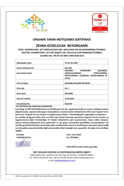 Organik Bey Öz Mix 260gr (PESTİSİT VE AĞIR METAL ANALİZLİ) - Resim 3