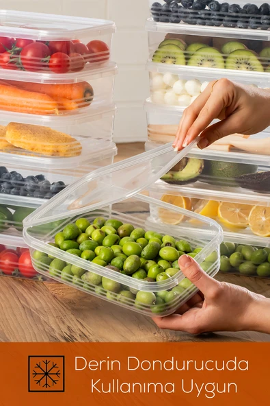 Porsima 4363-30 Kendinden Kapaklı Derin Dondurucuya Uygun 30 Adet Saklama Kabı Hava Almaz Düzenleyici 1,5lt ürün görseli