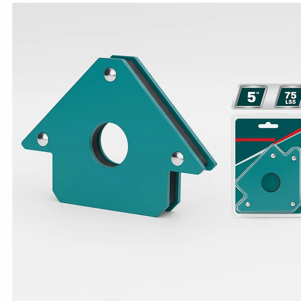 Kaynak Köşe Tutucu Manyetik 5" Mavi Güçlü Mıknatıs Kaynak Aparatı Metal Montaj Aparatı - Resim 4