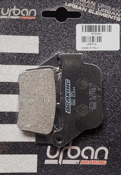 BRAKİNG YAMAHA XMAX250 (2014-2016) *ABS'SİZ MODEL* YARI METALİK ARKA FREN BALATASI ürün görseli