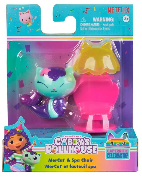 Gabbys Dollhouse Mercat and Spa Chair Mini Figür ve Aksesuar Seti 20149928 ürün görseli