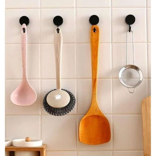 Kendinden Yapışkanlı Renkli Duvar Askısı (5 Adet)