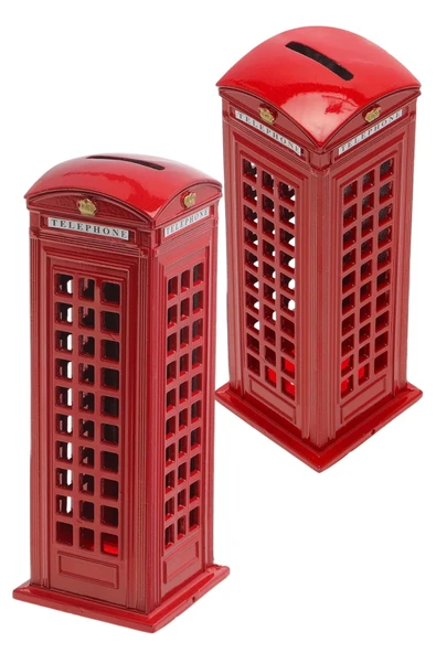 Telefon Kulübesi Metal Kumbara İngiltere Londra 18cm - Resim 6