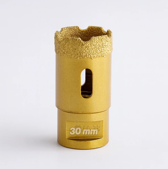 Fayans Granit Mermer Seramik Delici Elmas Uçlu Profesyonel 30 mm Matkap Uyumlu Uzun Ömürlü Kesici Uç - Resim 6