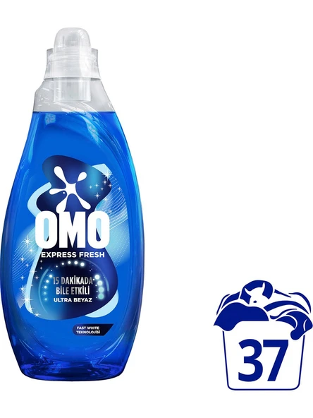 Omo Express Fresh Ultra Beyaz Sıvı Çamaşır Deterjanı 1480 Ml x 2 Adet - Resim 2