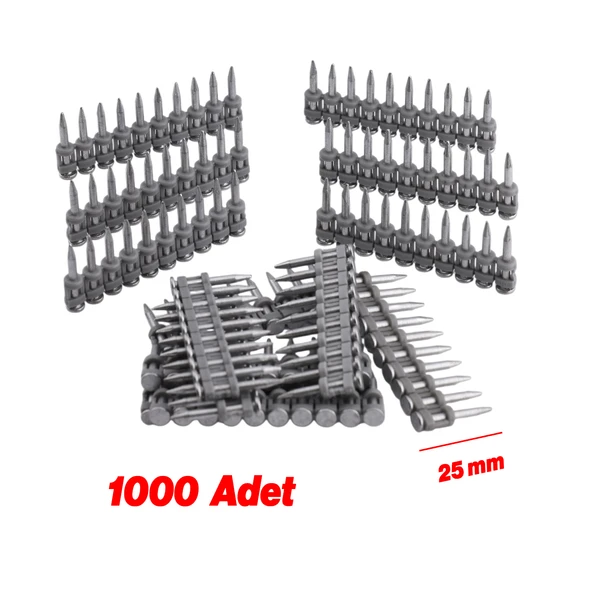 Gazlı Tabanca Çivisi 25 mm HGN-C25 / MGP26025 40 gram Gaz ve 1000 Adet Yedek Çivi 2.7 Kalınlık - Resim 3