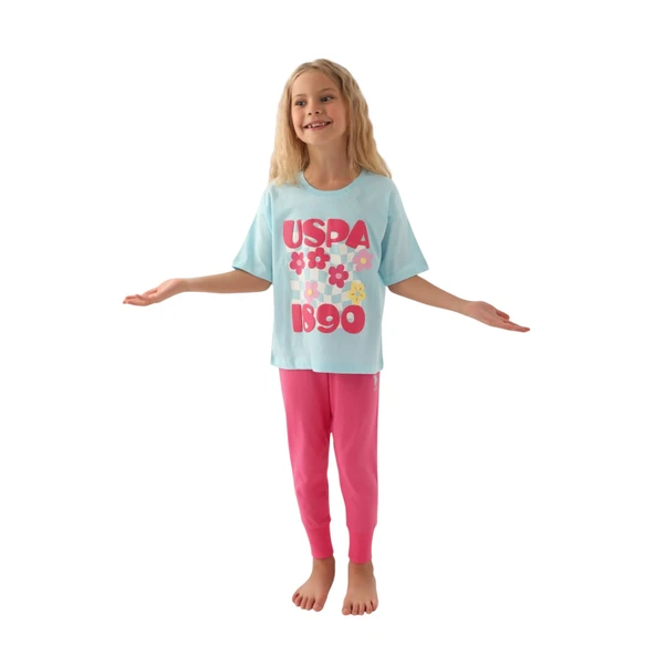 Lisanslı Printed Kız Çocuk Pijama Takımı - Resim 7