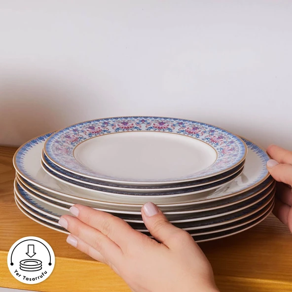 Karaca Forever Bone Melen 24 Parça 6 Kişilik Yemek Takımı - Resim 6