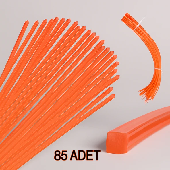 Kare Çubuk Motorlu Tırpan Misinası Bahçe Dayanıklı Ot Biçme İpi Çubuk 4 mm (28 cm) Hazır 85 Adet - 6