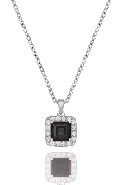 Minera Serisi 925 Ayar Gümüş Pırlanta Modeli Zirkon Taşlı Kare Kolye - 6