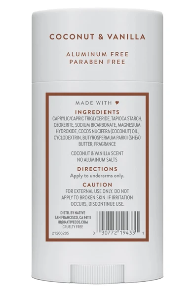 Native Coconut & Vanilla Alüminyumsuz Stick Deodorant 75GR - Resim 2