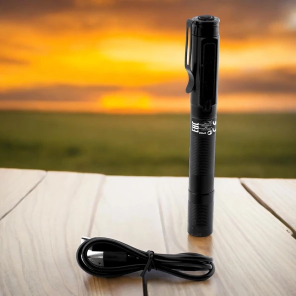 Beyaz Işık  Kamp Lambası Gece Aydınlatma 5 W Led Sağlam El Feneri Şarjlı Modlu Işıldak - Resim 2