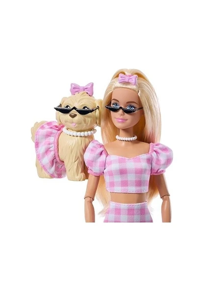 Barbie Uyumlu Dostlar Sarı Saçlı Bebek ve Köpekçiği JFP35 JFP36 Lisanslı Ürün - Resim 2