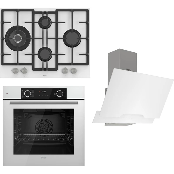 Ferre Fryart Serisi Airfry Pişirme Beyaz Set (ED076 + XE63CB +D064 ) ürün görseli 1