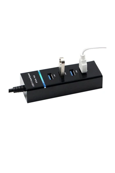 Süper Hızlı 4 Port USB 3.0 Hub Çoklayıcı (5Gbps Veri Aktarımı) - Resim 2