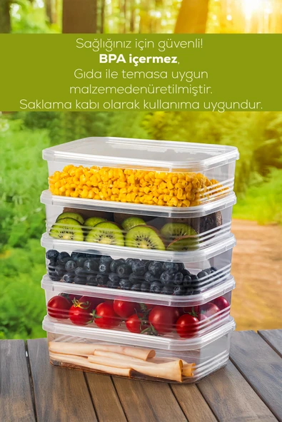 Porsima 4363-30 Kendinden Kapaklı Derin Dondurucuya Uygun 30 Adet Saklama Kabı Hava Almaz Düzenleyici 1,5lt - Resim 2