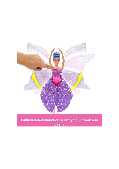 Barbie Kelebek Dansçı Bebek HXJ10 Lisanslı Ürün - Resim 4