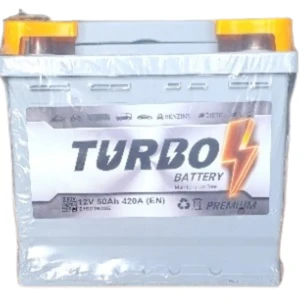TURBO 50 AH. KARE AKÜ 420A (EN) (PETLAS GARANTİSİ ALTINDA) (ÜRETİM TARİHİ: 2025)