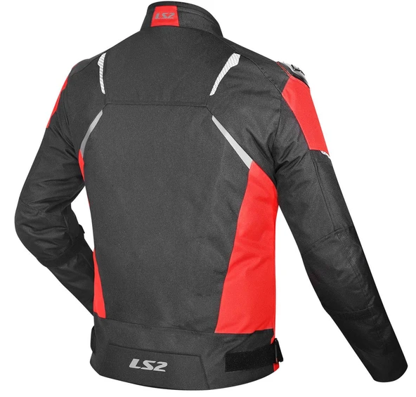 LS2 ZOOM ERKEK MOTOSİKLET MONT SİYAH-KIRMIZI - Resim 2