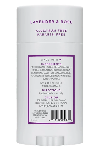 Native Lavender & Rose Alüminyumsuz Stick Deodorant 75GR - Resim 2