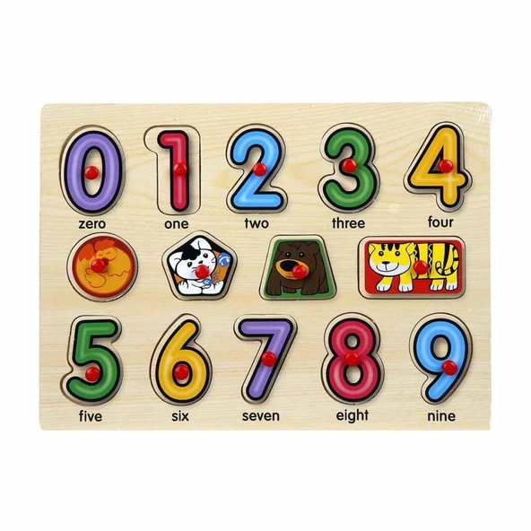 130444 Ahşap Raptiyeli Puzzle Saat - Resim 3