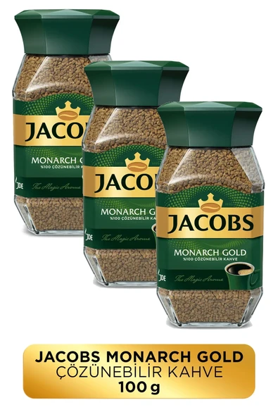 Jacobs Monarch Gold Cam Kavanoz Granül Kahve 100 gr X 3 Adet ürün görseli