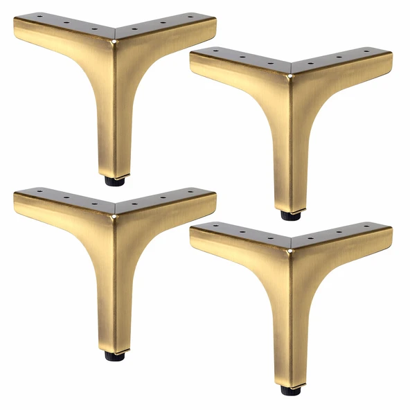 Dekor 12 cm Antik Metal Mobilya Ayağı 4 Adet Set Dayanıklı Koltuk Sehpa Masa TV Ünitesi Destek Ayağı - Resim 8