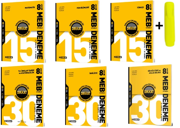 Hız Yayınları Hız 8. Sınıf 15 Li Matematik Fen Türkçe İnkılap İngilizce Din Deneme Yeni ürün görseli
