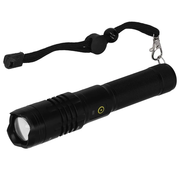 El Feneri P50  Şarjlı Pilli Led Işıldak Kamp Lambası Gece 800 metre Uzun Menzil Aydınlatma Beyaz Işık ürün görseli 1