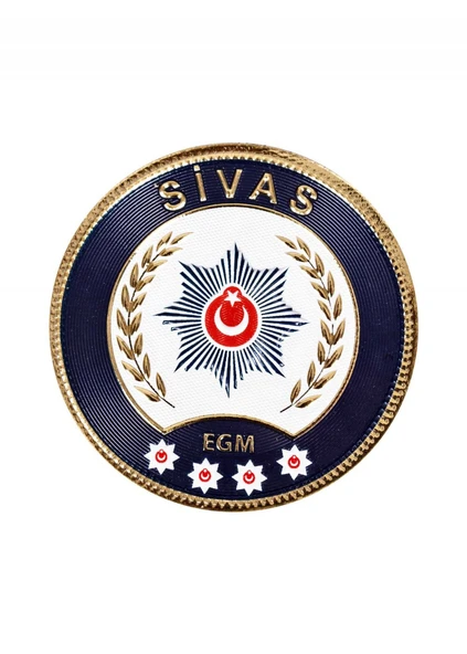 SİVAS Polis Kol Arması 3D Plastik TPU, Yeni Tip, Cırtlı, Standart Ölçü, 1.sınıf Kalite ürün görseli