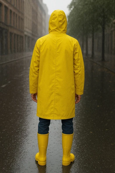 BYT Sarı Yağmurluk Çizme Seti