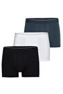 Blackspade Erkek Boxer - Shorty 3'lü Paket 9670 - S Beyaz Siyah Antrasit 0141 ürün görseli 1