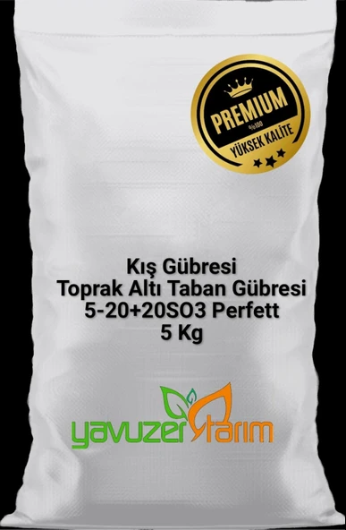 Kış Gübresi 5-20+%20Kükürt NPK Perfetto Toprak Altı Taban Gübresi 5 Kg