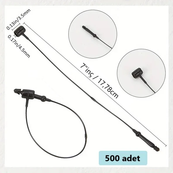 El Geçmeli SİYAH Kılçık 7"inç / 17,78cm (1PK-500 ADET) ürün görseli 1