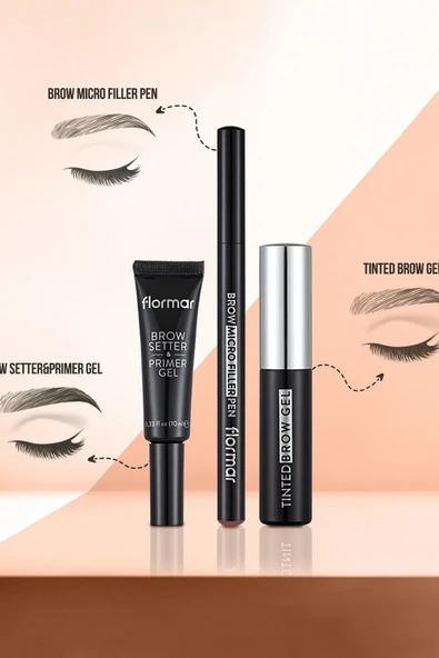 Flormar Brow Micro Filler Tarayıcı Keçe Uçlu Kaş Kalemi 003 BROWN - Resim 5