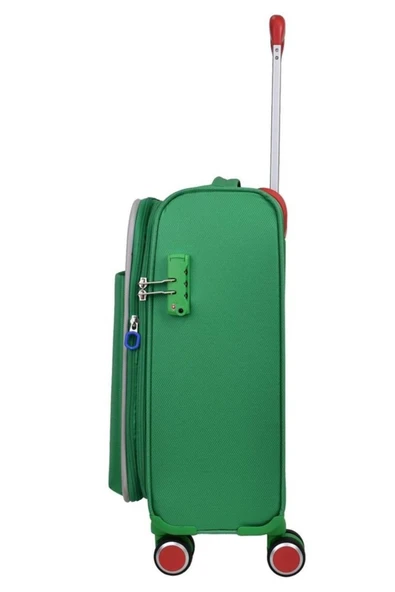 Benetton Kabin Boy Kumaş Valiz Yeşil Bnt2100 - Resim 2