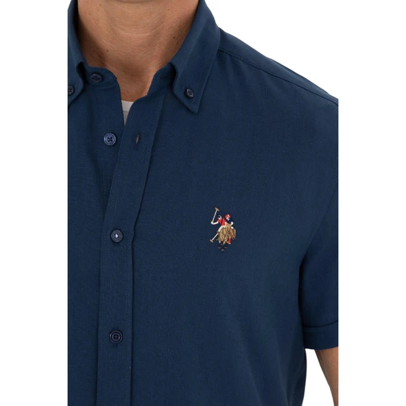 Pamuklu Regular Fit Kısa Kollu Gömlek Erkek GÖMLEK G081GL0041829502 - Resim 10