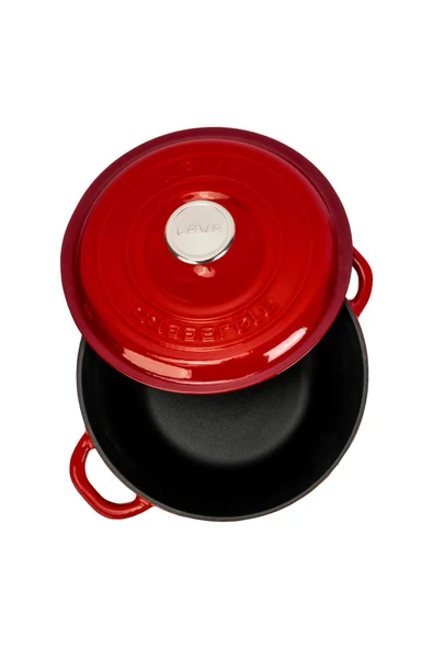 LAVA DÖKÜM YUVARLAK TENCERE DÖKÜM DEMİR KAPAK NEW HERİTAGE SERİSİ ÇAP(Ø)26CM. - 2