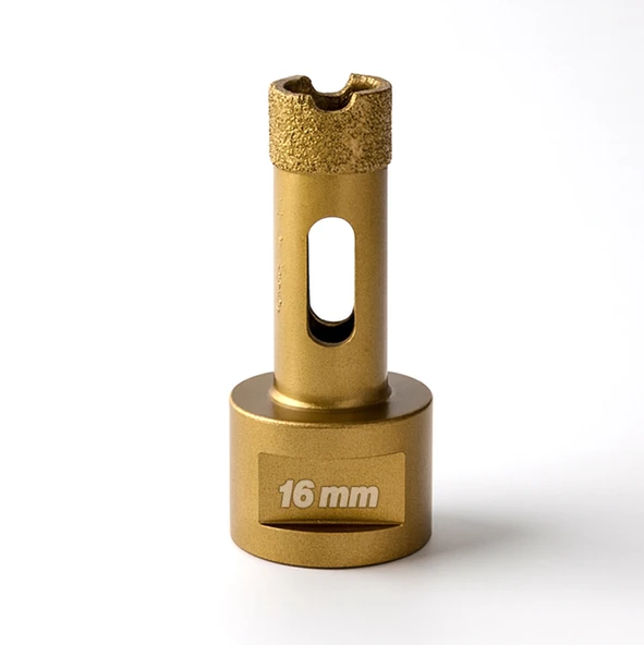 Granit Mermer Seramik Fayans Delme UcuElmas Kaplı 16 mm Matkap Uyumlu Dayanıklı Performanslı Kesici - Resim 5