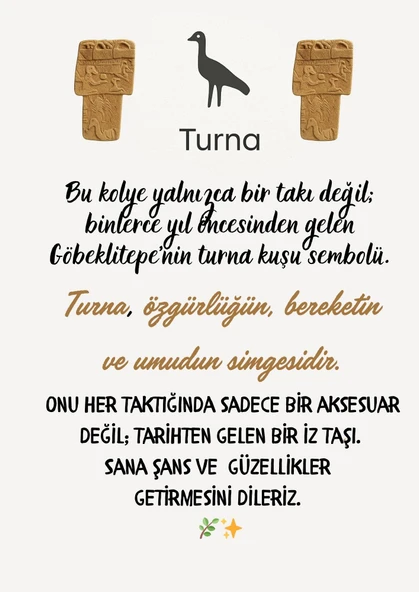 Göbeklitepe Koleksiyonu Turna Kuşu 925 Ayar Gümüş Kolye - Resim 11